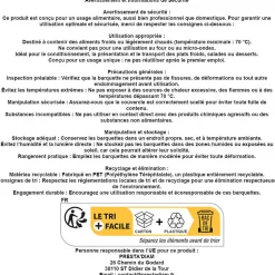 300 Barquettes à Salade 2000 ml avec Couvercle Attenant (225x198xH.83mm) en PET Pratiques, Hermétiques et Résistantes - D-Work