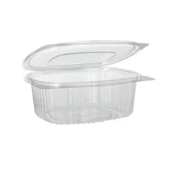 300 Barquettes à Salade 2000 ml avec Couvercle Attenant (225x198xH.83mm) en PET Pratiques, Hermétiques et Résistantes - D-Work