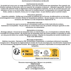 240 Barquettes à Salade Carrées 1500 ml à Couvercle Attenant 188x188xH.70mm en PET Empilables, Hermétiques, s - D-Work