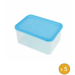 5 Boites plastiques hermétiques professionnelles 2 litres