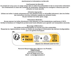 300 Boîtes à Salade Rondes 1000 ml D.150 x Ht.75 mm en Kraft (Sans Couvercle) - D-Work