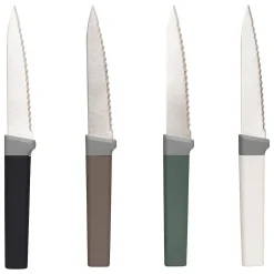 4 couteaux à steak manche antidérapant - Multicolore- 5five