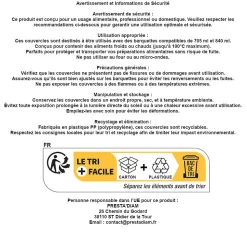 50 Couvercles Transparent pour Barquettes 2 compartiments 705, 840 ml Pratiques et Résistants en PP - D-Work