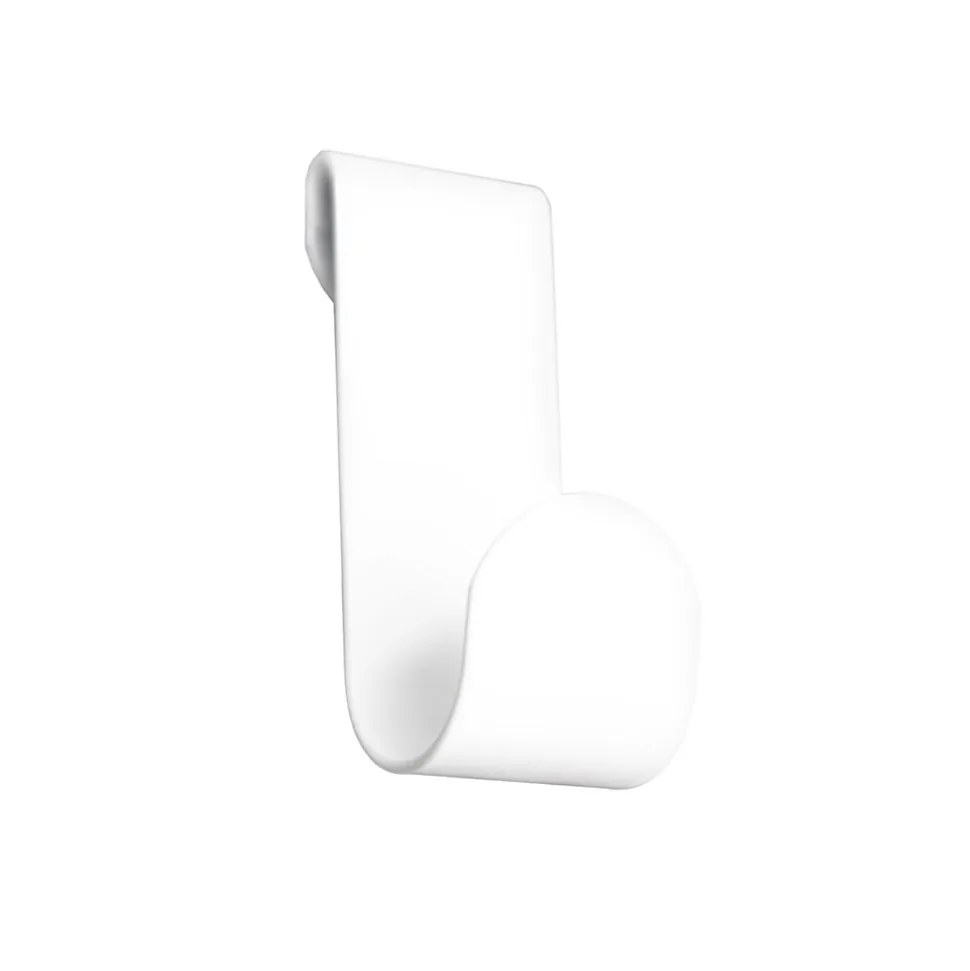 4 crochets muraux pour crédence de cuisine en métal coloris blanc