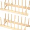 2 Egouttoir Vaisselle en Bois 7 rangements