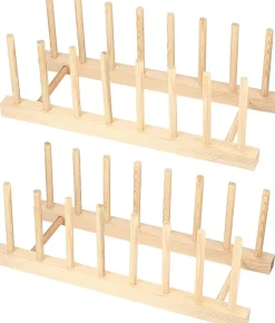 2 Egouttoir Vaisselle en Bois 7 rangements