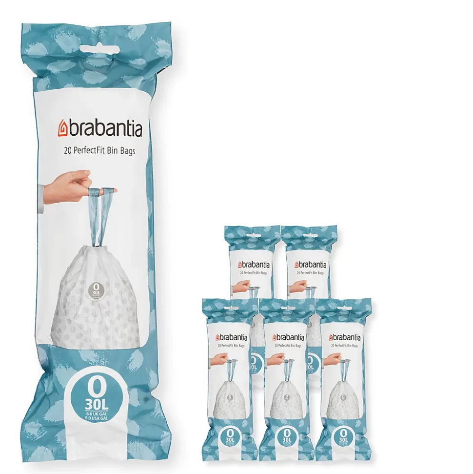 6 lot de 20 sacs poubelles avec poignée Brabantia PerfectFit 30 L