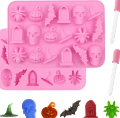 2 Moule en Silicone pour Citrouille d'Halloween