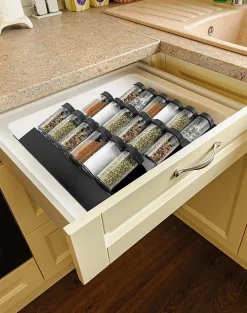 4 Niveaux Étagère à Épices pour Placards et Tiroirs