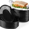 60 Paniers Alimentaires en Plastique Réutilisables noir