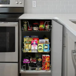 6 Paniers Coulissants pour Placard ou Cabinet de Cuisine de 30cm