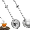 2 Passoires à Thé en Acier Inoxydable avec Poignée Télescopique