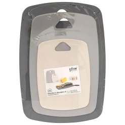 3 planches à découper en plastique 35x25cm - Multicolore- 5five