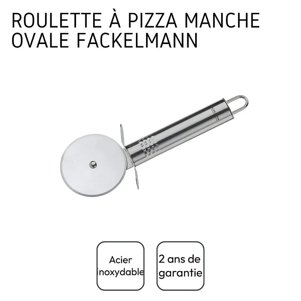 4 Planches à pizza et tarte flambée en bois 30 cm et Roulette à pizza en inox Fackelmann
