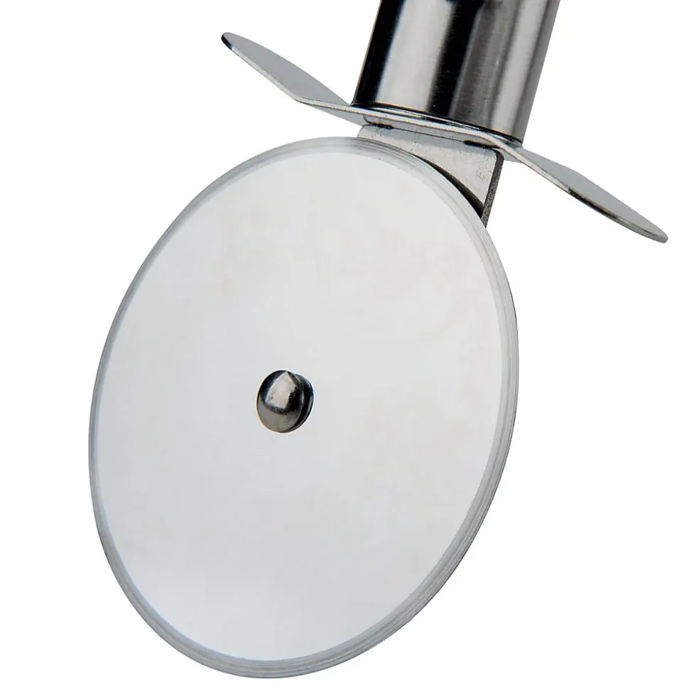 4 Planches à pizza et tarte flambée en bois 30 cm et Roulette à pizza en inox Fackelmann