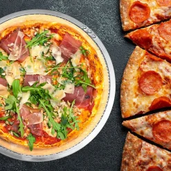 2 Plaques à pizza perforées en alu pour cuisson au four 30 et 33 cm FM Professional