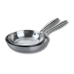 2 poêles 24 cm et 28 cm inox 18/10 Triply Fackelmann Vita3