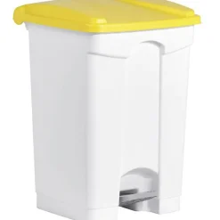 3 Poubelles à tri à pédale 45 litres pour Sac 120 litres - Jaune