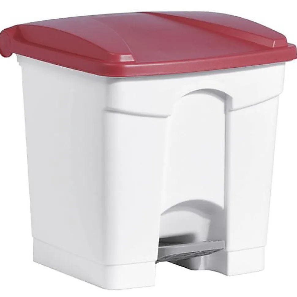 3 Poubelles à tri à pédale pour Sac 120 litres - Rouge