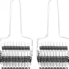 2 rouleau Pâte Nouilles en acier inoxydable gris