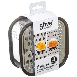 2 râpes inox avec boîte de récupération - 5Five
