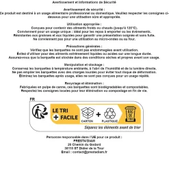 300 Saladiers Carrés Pyramidal 750 ml (18 x 18 x H. 5 cm) en Pulpe de Canne Usage Alimentaire - D-Work