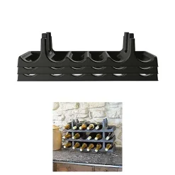 3 Supports Range Bouteilles empilables 18 Bouteilles
