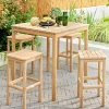 2 tabourets de bar en bois d'acacia L.35,6 x H.70 cm, GoodHome Riveo