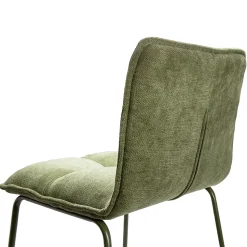 2 tabourets de bar en tissu vert kaki, Deko & Co