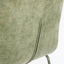 2 tabourets de bar en tissu vert kaki, Deko & Co