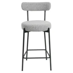 2 tabourets de bar gris boucle Areni