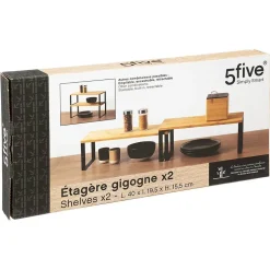 2 étagères gigognes en bambou Nera - 5Five