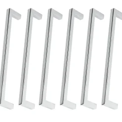 6 Un. poignées de meuble chromé brillant de cuisine tiroir armoire - entraxe 160MM