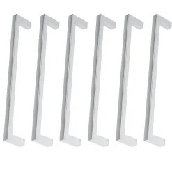 6 Un. poignées de meuble chromé mat cuisine tiroir armoire - entraxe 160MM