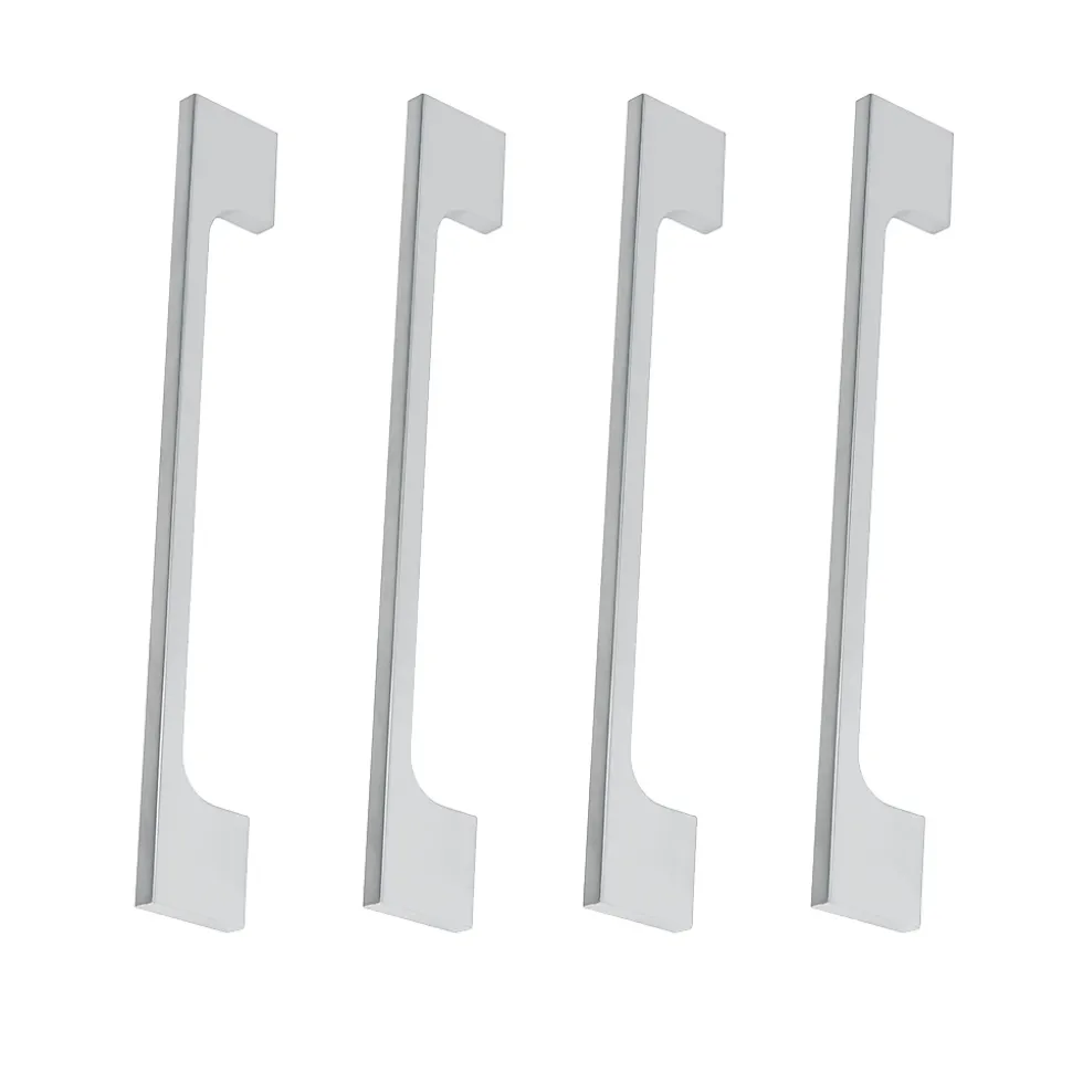 4 Un. poignées de meuble en 192MM chromé mat cuisine tiroir armoire