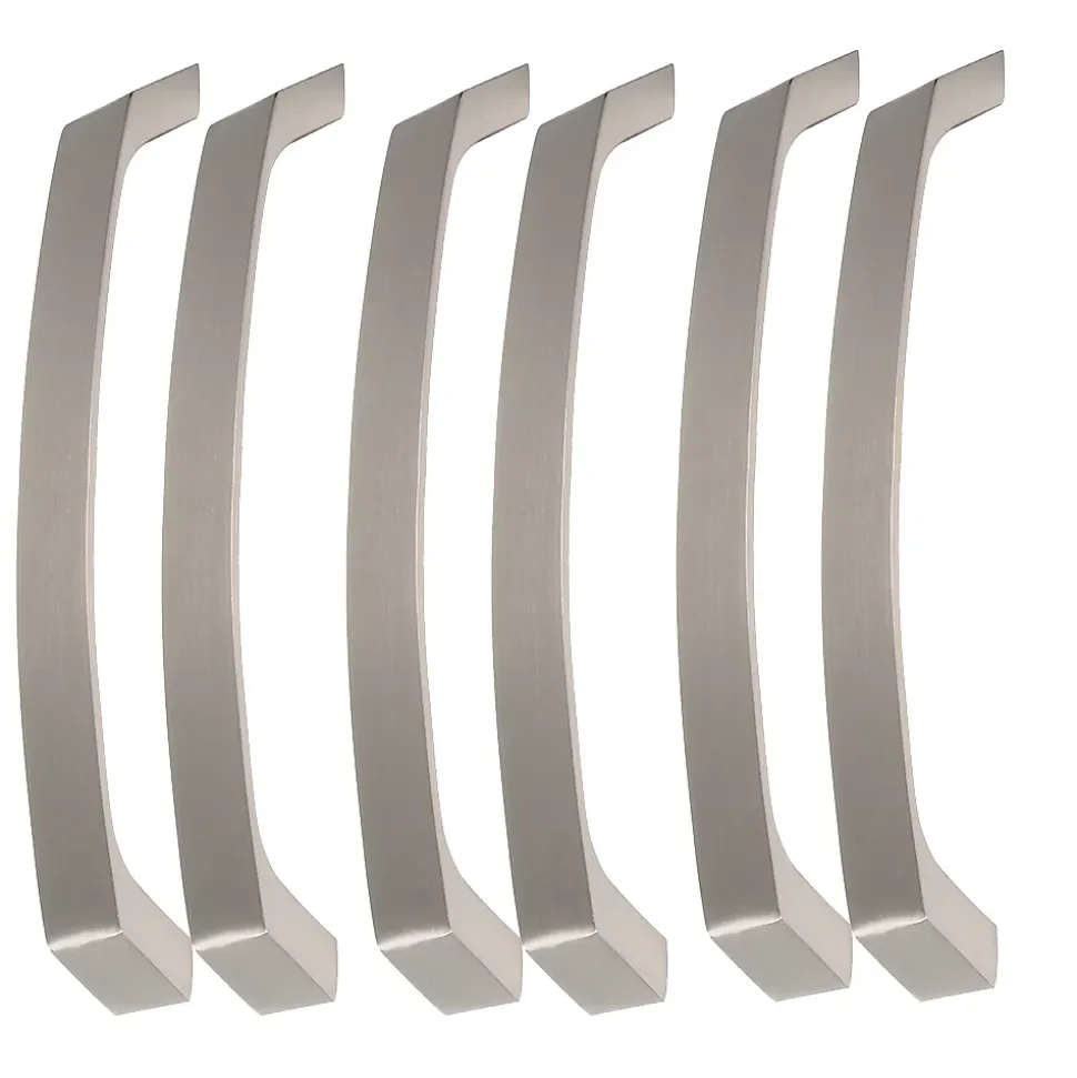 6 Un. poignées de meuble en 192MM inox mat cuisine porte tiroir armoire