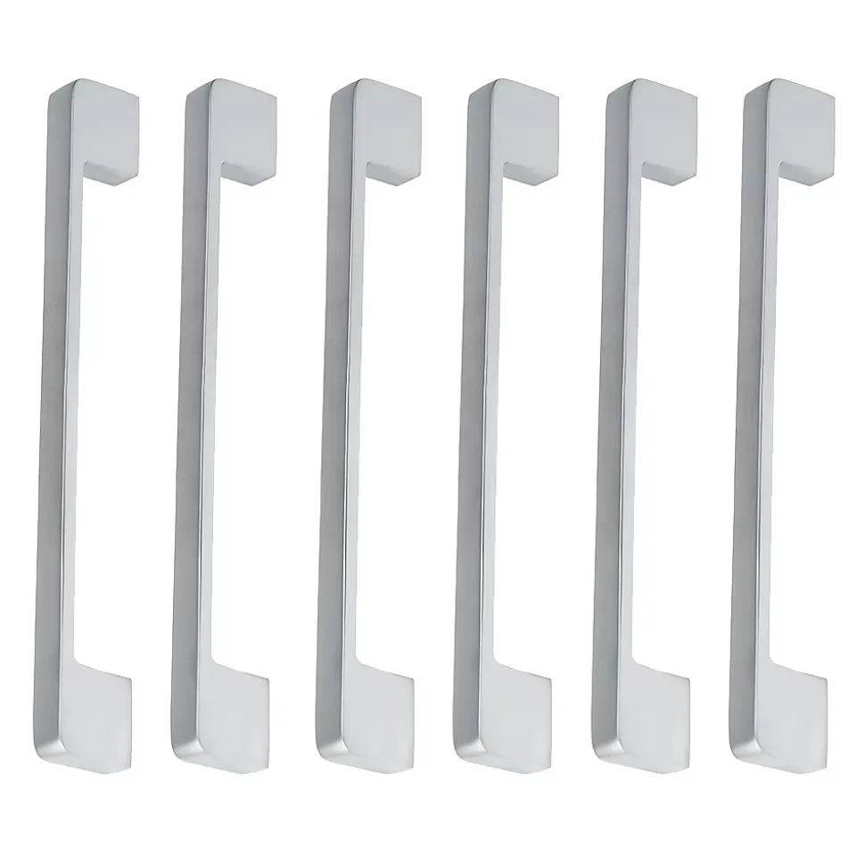 6 Un. poignées de meuble en 192MM chromé mat cuisine tiroir armoire