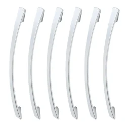 6 Un. poignées de meuble en zamak chromé mat pour tous les types et armoire - entraxe 160MM