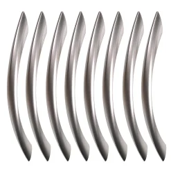 8 Un. poignées de meuble en zamak chromé mat pour tous les types - entraxe 128MM