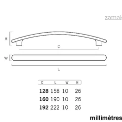 6 Un. poignées de meuble en 128MM fer vieilli cuisine porte tiroir armoire