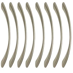 8 Un. poignées de meuble en zamak nickel mat pour tous les types s et armoire - entraxe 128MM