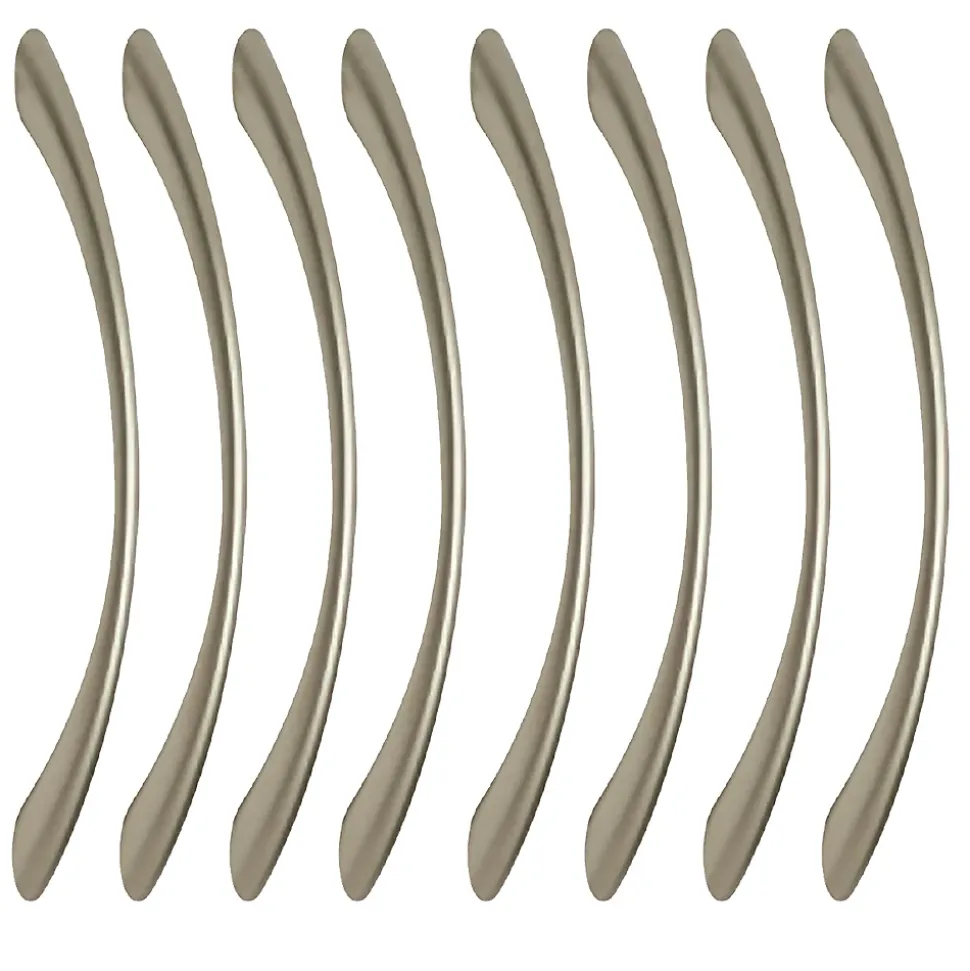8 Un. poignées de meuble en zamak nickel mat pour tous les types s et armoire - entraxe 128MM