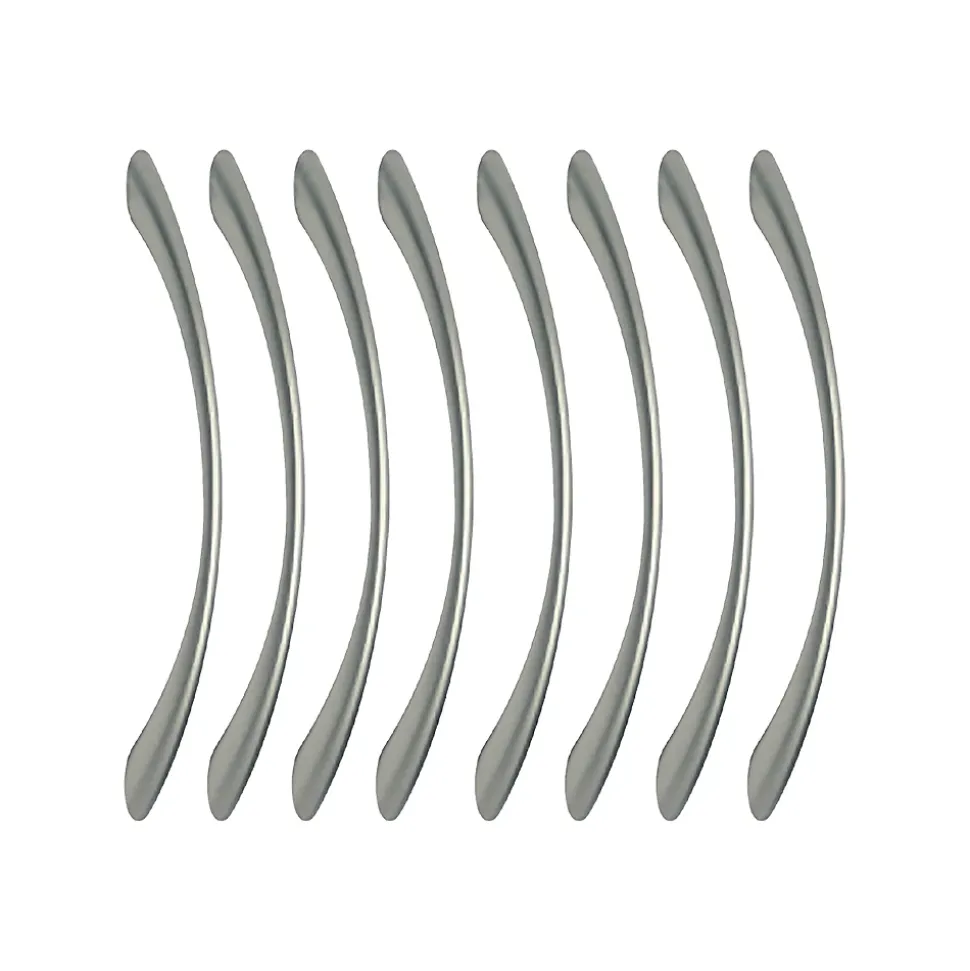 8 Un. poignées de meuble en zamak chromé mat pour tous les types et armoire - entraxe 96MM