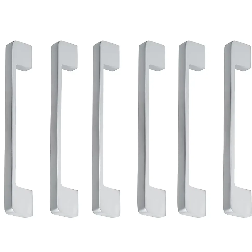6 Un. poignées de meuble en 160MM chromé mat cuisine tiroir armoire