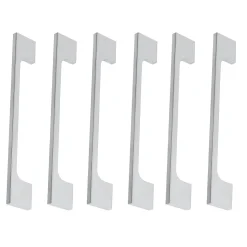 6 Un. poignées de meuble en 160MM chromé mat cuisine tiroir armoire