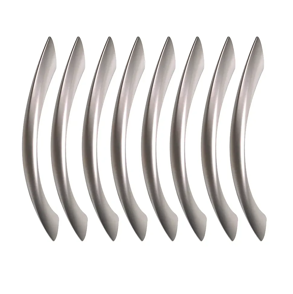 8 Un. poignées de meuble en zamak chromé mat pour tous les types et armoire - entraxe 96MM