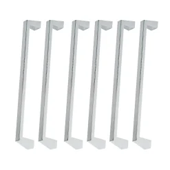 6 Un. poignées de meuble en 160MM chromé mat cuisine porte tiroir armoire