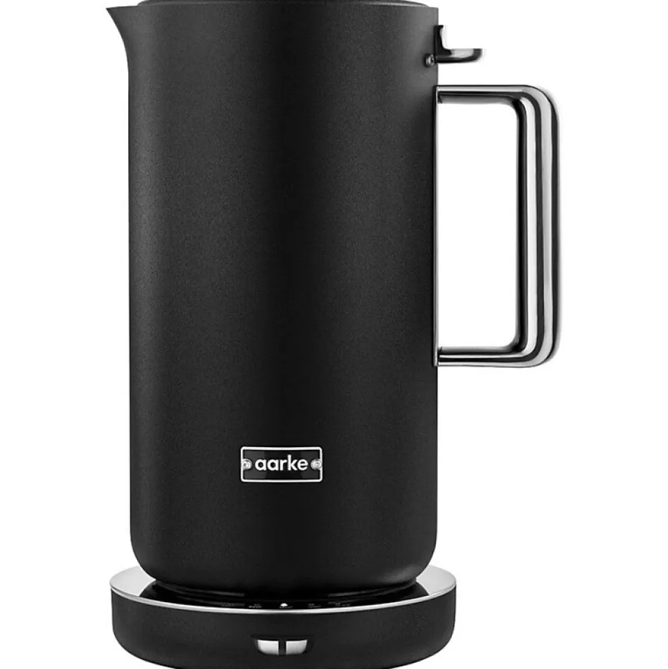 Aarke - Bouilloire AAA1241 - Acier inoxydable noir mat - Double paroi - Temperature reglable 40 a 100 degres