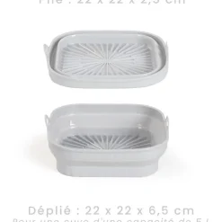 Accessoires friteuse sans huile Livoo MEN428 moule pliable 5 L 12 moules gris