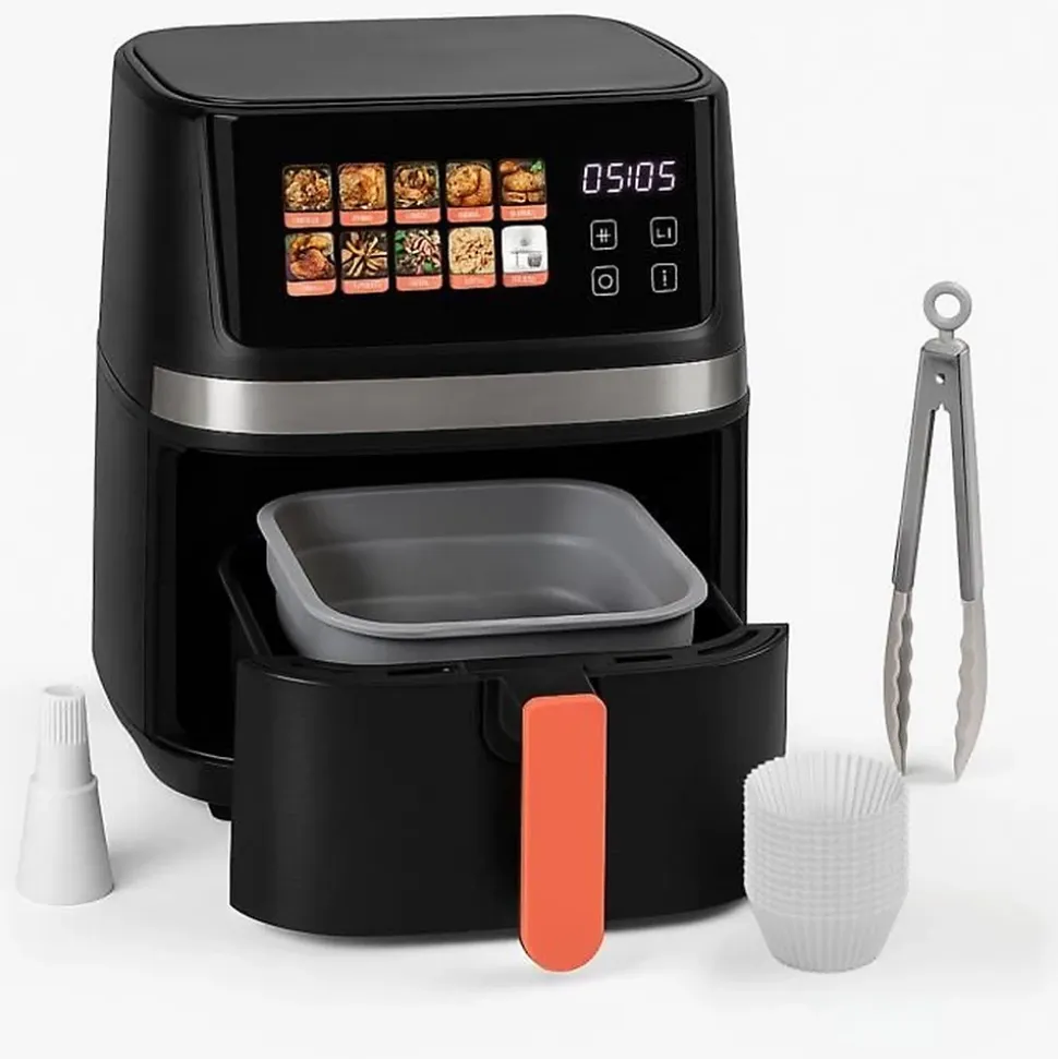 Accessoires friteuse sans huile Livoo MEN428 moule pliable 5 L 12 moules gris